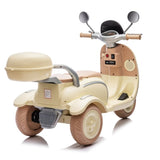 ZUN 12V Two-seater Kids Ride On Electric Motorcycle,Three Wheels Kids toy with Slow Start,Multi-function W1396P172627