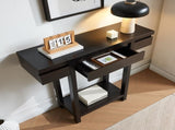 Entryway hallway Console Table with one drawer one shelf wooden leg frame handleless design B107P302102
