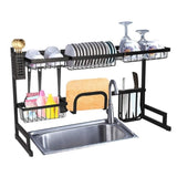 ZUN Over The Sink Dish Drying Rack Stainless Steel Kitchen Supplies Storage Shelf Drainer Organizer, W2181P153967