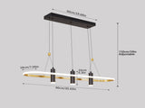 Javeriah 4 - Light Black/Gold Dimmable LED Pendant Light T3177P284002