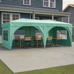 ZUN 10 x 20 ft Heavy Duty Awning Canopy Pop Up Gazebo Marquee Party Wedding Event Tent with 6 Removable 24047009