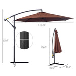 ZUN Outdoor beach umbrella/Patio Offset Umbrella （Prohibited by WalMart） 62086373