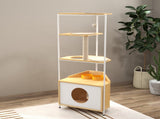 Corner Cat Tower, Cat Tree with Scratching Post, Cat Condo with Feeding Station and Climbing 50538804