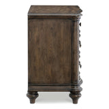 Traditional Nightstand of 3 Drawers Brown Oak Finish 1pc Bedside Table Wooden Formal Bedroom B011P173066