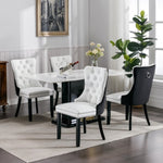 ZUN Furniture,Modern, High-end Tufted Solid Wood Contemporary PU and Velvet Upholstered Dining Chair 42293880