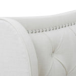 ZUN Marcella Upholstered Shelter Headboard Bed Set, King, Antique White Polyester B2719P238224