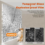 Frameless shower door 56-60 "W x 76" H, 1/4 " Clear Tempered Glass, Explosion Proof Film, W1675P306962