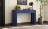 TREXM Entryway Table with Fluted Design, Modern Console Table with Storage, Oval Top and 2 Drawers N715P233435M