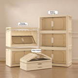 19.69" Side Wide Folding Storage Cabinet ,5 Tiers,19.69"11.81"50.00",Collapsible Storage Bins with W2873P207557