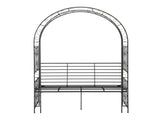 Arc Roof Double Layer With Chair Iron Arch Courtyard Black 53368392