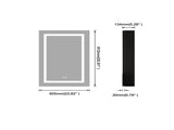 Bathroom Wall Cabinet Matte Black Medicine Cabinet with Mirror,with LED Light T3785P491989