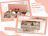 2-in-1 Kids Toy Storage Organizer with Bookshelf, 59.6940.6443.18 cm Pine Wood Toy Chest for 3 55052657