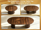 Wooden Round Wooden Coffee Table, Flexible and Extendable, Multi-functional and Space-saving, W3590P491826