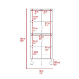 Pamplona Double Kitchen Pantry, Double Door, Four Shelves -Light Oak / White B20092109