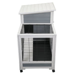 ZUN Wooden Rabbit Hutch, Outdoor Pet Bunny House Wooden Cage with Ventilation Gridding Fence, Openable W2181P155564