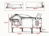 Weatherproof Heated Cat House, Outdoor Cat Shelter with Heating Pad, Elevated Base & Safe Escape 02724734