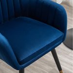 ZUN Tuchico Contemporary Velvet Upholstered Accent Chair, Blue T2574P164264