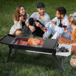 ZUN Portable BBQ Griddle, Foldable Kabob Barbecue for Outdoor Hibachi BBQ Lamb Skewer Camping Barbecue 25882230