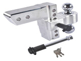 Aluminum Adjustable Trailer Hitch for 2.5-Inch Receiver, 6-Inch Drop/Rise Hitch, 18500LBS, with 2 31980505