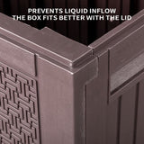 90gal Outdoor Garden Plastic Storage Deck Box Chest Tools Cushions Toys Lockable Seat 68838891