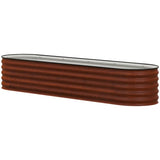 Brown 7.9' x 2' x 1.4' Galvanized Raised Garden Bed Metal Planter Box with Safety Edging for 91884260