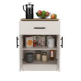 Mayorca Multistorage Pantry Cabinet, One Drawer, Two Interior Shelves Ivory - Natural Oak B200P240241