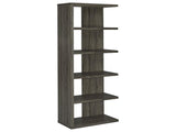 Weathered Grey 5-shelf Bookcase B062P145507