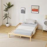 Basic bed frame solid wood color Full 197.2*136*30.5cm wooden bed 01801680