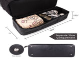 Canvas Weekender Bag, Overnight Travel Carry On Duffel with Shoe Pouch and Toiletry Bag-Black 50309528