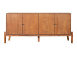 Vintage Sideboard Buffet Cabinet, 56.8" W x 18" D x 34.2" H, 4-Door Storage Cabinet with Metal N780P347334D