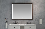 60 x 48 Inch LED Bathroom Mirror with Aluminum Frame, Wall Mounted Vanity Mirror, Anti-Fog, Memory, W2287P358690