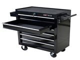 6 DRAWERS MULTIFUNCTIONAL TOOL CART WITH WHEELS-BLACK 69021719