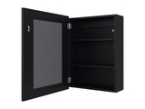 Black Medicine Cabinet with Included Mirror B062P252183