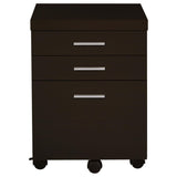 Cappuccino 3-Drawer File Cabinet B062P153729