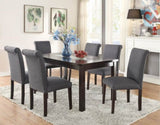 Blue Grey Fabric Dining Chairs, Set of 2 SR011543