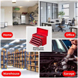 Metal Tool Box with 4 Drawers Portable Steel Tool Chest with Metal Cylinder Lock and Latch Closure, 21592747