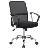 Black Swivel Office Chair with Casters B062P153790
