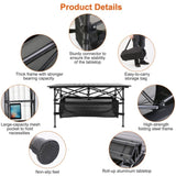 220 lbs Folding Camping Table 30-Second Tool-Free Setup, Aluminum Roll-Top & Steel Frame, 77691866