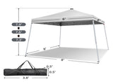 8x8 FT Slant Leg Foldable Canopy Shelter Tent with 4 Solar Color Meteor Shower LED String Lights, 78824125