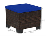 2 Pieces Wicker Outdoor Ottomans 16500599