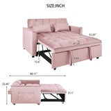 Convertible Sofa Bed,3-in-1 Pull Out Couch Bed with Reclining Backrest and Pillows,Sofa Bed Chair W2941P290201