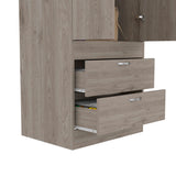 Lisboa 2-Door Armoire Light Gray B070P210736