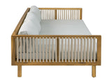 Outdoor Patio Sofa with Light Gray Cushion & Light Brown Rope, Acacia Wood Teak Finish, water N770P354675L