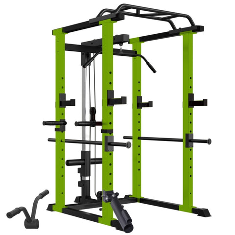 ZUN Home Gym sets Multi-functional Power Cage,Home Adjustable Pullup Squat Rack 1000Lbs Capacity 27734078