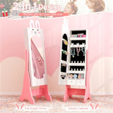 Kids White Vanity Set Princess Makeup Dressing Table And Chair Set With Jewelry Armoire 98772861