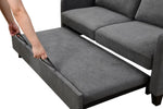 ZUN 69" 3 in 1 Convertible Queen Sleeper Sofa Modern Fabric Loveseat Futon Sofa Couch w/Pullout W1417111822