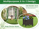 2-in-1 Garden Arch with Planter Boxes - Self-Watering System, 8 Lockable Wheels & PE-Coated Metal 96330301