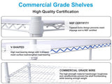 6 Tier 6000lbs Capacity NSF Metal Shelf Wire Shelving Unit, Heavy Duty Adjustable Storage Rack with 81168611