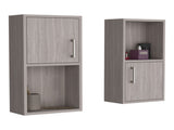 Wall Mounted Bathroom Medicine Cabinet Eak 24" H, Two Doors, Two Shelves,White Oak B097P199745