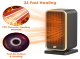 Indoor Portable Ceramic Space Heater, Ceramic Space Heater, Overheat & TipOver Auto ShutOff, 69482769